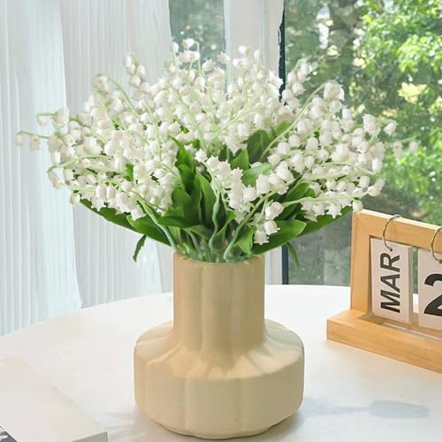 Artificial Flower Bellflower Simulated Lily of The Valley Home Soft Decoration Wedding Valentine's Bouquet Green Plants,1PCS - size: 35*5*3cm
