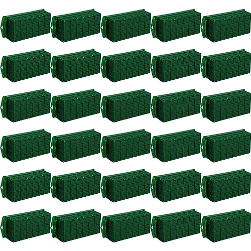 Boao 12 Pieces Floral Foam Cage Holder with Floral Foam for Fresh Flowers Cage Bowl for Table Centerpiece Flower Arrangement, Rectangle, 11.8 x 4.7 x 3.1 Inch