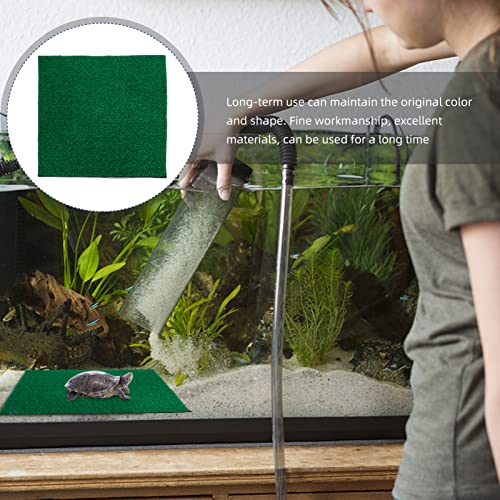 Fish Tank Artificial Turf Mat Simulation Grass for Turtle Basking Area Home Landscaping Decor Fake Grass for Aquariums and Flowerpots - size: 12" x 12" (Runner)