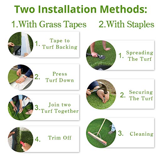 Synthetic Artificial Grass Turf for Garden Backyard Patio Balcony,Drainage Holes & Rubber Backing, Indoor Outdoor Faux Grass Astro Rug Carpet,DIY Christmas Decorations for Fence Backdrop (13 FTX 82FT) - size: 13 FTX 82FT