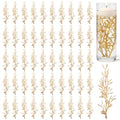 50 Pcs Faux Flowers for Floating Candles Floating Flowers for Centerpiece Vase Mini Flower Filler Filling in Cylinder for Wedding Dinning Table Party Home Bar Restaurant Decoration, 6 Inch (Gold)