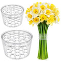 2 Pack Flower Arrangement Holder for Vase, Spiral Blossom Grid Flower Frog Stem Support, Ikebana Bouquet Tool (Clear) - color: Clear