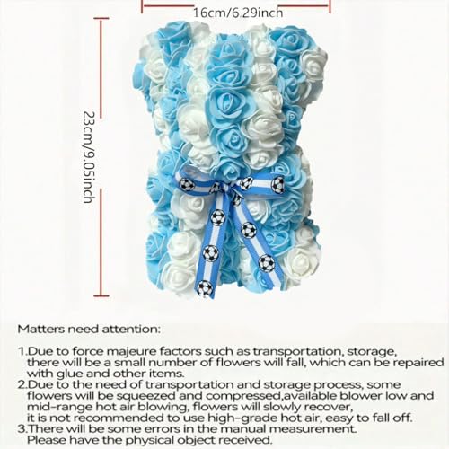 Argentina LED Artificial Rose Flower Bear, Valentine's Mother's Day, Christmas, Birthday,Thanksgiving Party Anniversary Girl Friend Wife Light Strips and Greeting Cards （AR） - color: Ar