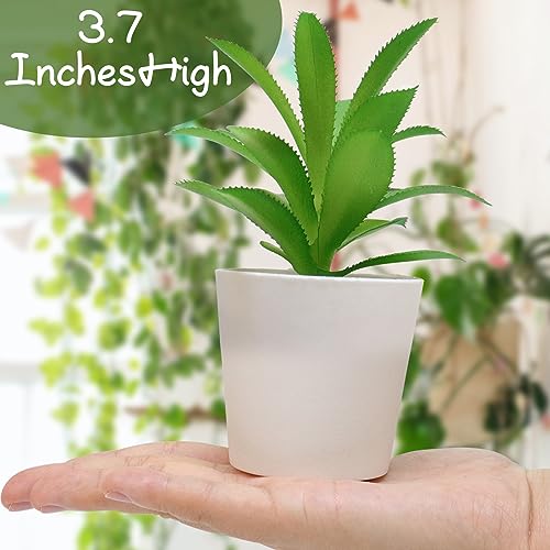 Uguisu 4pcs Mini Artificial Eucalyptus,Fake Green Plants,Small Fake Plant,Artificial Plants Indoor, Home Office Decor,Plant Decor,Shelf Decor.(Lime Green) - color: Lime Green