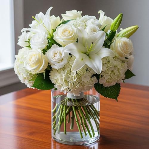 12 Pack Glass Cylinder Vases for Flower 6 Inch Tall Clear Centerpieces Bulk Vase Hurricane Floating Candle Holder for Table Home Decor Floral Shelf Party Dining Wedding Holiday Decoration - size: 6 Inch