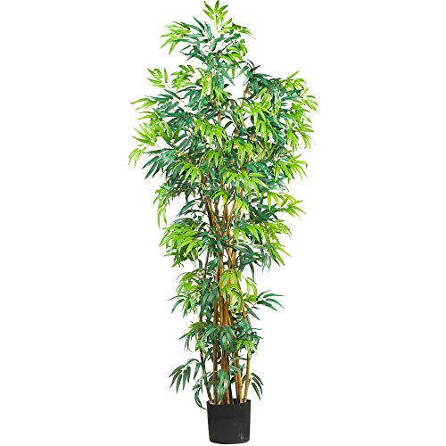Nearly Natural 6ft. Curved Bamboo Silk Tree - size: 6ft