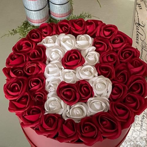 Higfra Artificial Flowers 50 Stems Realistic Roses - Lifelike Fake Flowers for Wedding Bouquets, Baby Shower Decor, Home Centerpieces, DIY Floral Arrangements (Burgundy, 50pcs) - color: Burgundy, size: 50Pcs
