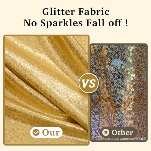 20ft x 10ft Gold Sequin Backdrop Curtain for Parties, Wrinkle Free Thick Glitter Photo Backdrop Drapes 4 Panels 5x10FT Back Drop Cloth Shiny Fabric for Wedding Birthday Photography Background - color: Gold, size: 5'W×10'H _4 Panels