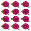 M METERXITY 12-Pack Lapel Pin for Men, Handmade Flower Brooch Button Pins for Men Suits, Formal Boutonnieres - color: Rose