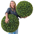 365 Curb Appeal 23" XL Topiary Balls (Estate Edition Boxwood, 2 Extra Large Luxury Faux Topiary Balls (4 Halves)) - color: Estate Edition Boxwood, size: 2 topiary balls (4 halves)