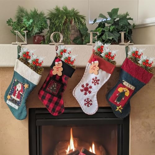 20PCS Christmas Floral Picks, Artificial Christmas Tree Picks and Sprays, Faux Cedar Pine Needles Branches with Red Berry Stems and Pine Cones for Crafts DIY Garland Holiday Wreath - size: 20PC Pine Picks