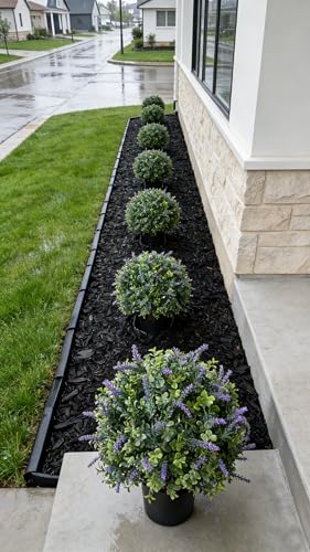 ALL SEASON GREEN Artificial Lavender Topiary Tree, 20'' Purple Flowers Potted Faux Outdoor Plant, Front Porch Decor - size: 20'' Tall