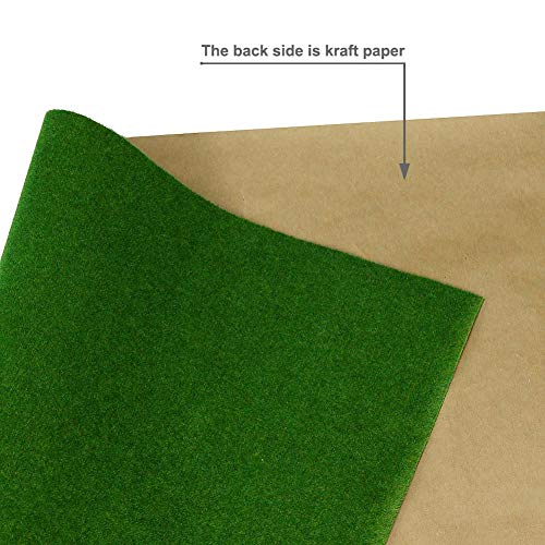 CP122 Artificial Model Grass Mat Trains Dark Green 40x100cm or 15.7‘’ x 39'' for Decoration Craft Scenery Model DIY - color: Dark Green