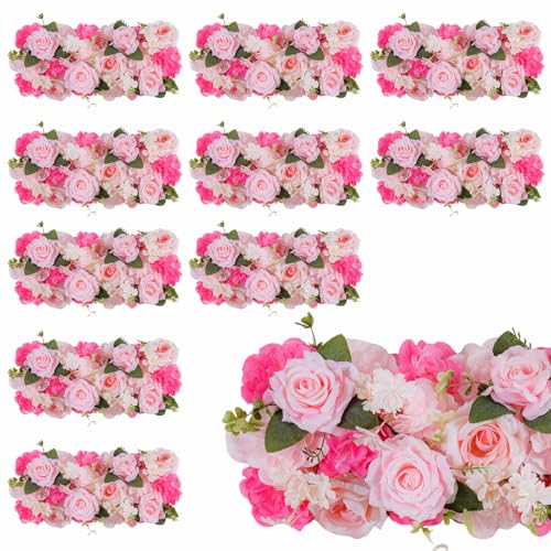 Pack of 10 Wedding Arch Decorations, 20.47 inch Artificial Flower Table Centerpieces Floral Arrangement for Wall Backdrop Party Bridal Shower Event Decor - Pink - color: Pink