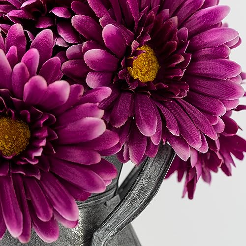 TOPIA Artificial African Daisies Flowers African Daisy Silk Flowers Artificial Gerbera Daisies Pack of 10 (Purple) - color: Purple, size: 10pcs