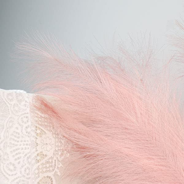 Tableclothsfactory 3 Stems | 44" Dusty Rose Artificial Pampas Grass Plant Sprays, Faux Branches Vase Flower Arrangement - color: Dusty Rose