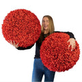 365 Curb Appeal 23" XL Topiary Balls (Burning Bush, 2 Topiary Balls (4 Halves)) - color: Red Burning Bush, size: 2 topiary balls (4 halves)