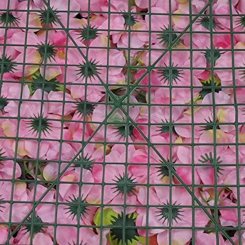 15.74"x 23.62" Artificial Flower Wall Panels,Flower Wall Mat Silk Flower Panels for Outdoor Garden Backyard Fence Fence Privacy Screen and Indoor Wall Decor (6Pcs Pink) - color: 6Pcs Pink