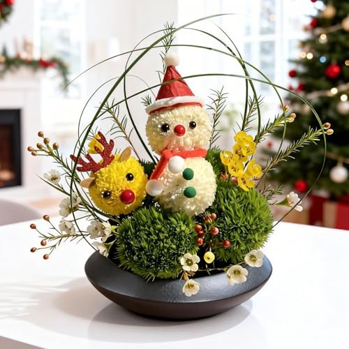 Ikebana Vase Kit Ceramic Flower Frog Vase with Stainless Kenzan Japanese Ikebana Flower Arrangement Pot for Floral Displays Moss & Hydroponic Plants Zen Decor Gift (Black Small Size) - color: Black Small Size