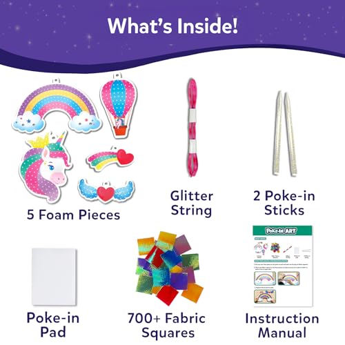 Skillmatics Poke-in Art - Magical Unicorn Dream Decor, Mess-Free Fun for Kids, DIY Wood Craft Kits, Screen-Free Activity, Gifts for Ages 4, 5, 6, 7, 8, 9 - style: 4. Unicorn Dream Décor