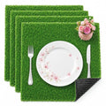 Artificial Grass Patch 6x6 Inch,Realistic Synthetic Turf with Drainage Holes,0.35 Inch Synthetic Garden Grass Tiles Faux Grass Rug for Crafts Patio Wall Decor - size: 6"x6"-6PC