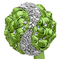 XINNI Brooch Bridal Wedding Bouquet Green Bride Bridesmaids Satin Rose Flower Bouquet with Meteor Shower Shape Rhinestone for Wedding Light Green - color: Light Green