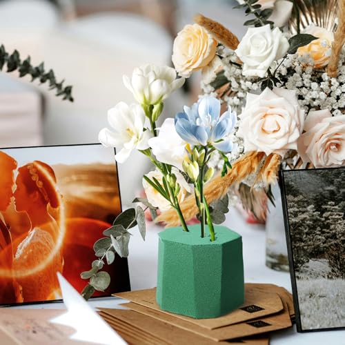 Tofficu Floral Foam Blocks 12 Pcs 8.85X4.09X2.59 Inch Absorbent Flower Mud for Wet and Dry Floral Arrangements Florist Supplies for Weddings Home and Party