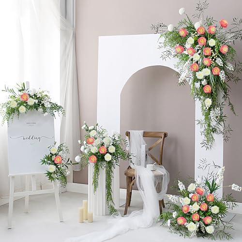 10 Pcs Rose Red Rose Artificial Flower, Faux Silk Flowers With Long Stems, Fake Roses Bulk Bouquet for Decoration Valentine's Day Centerpieces Proposal Bridal Bouquets Shower Party Home Floral Decor - color: Rose Red
