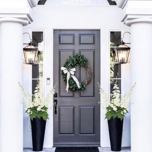 3 Pcs Delphinium Artificial Flowers 40" Long Stem Silk Larkspur Flowers Bulk White Faux Delphinium Stems for Tall Floor Vase Wedding Floral Arrangement Centerpieces Outdoor Home Decor Indoor - color: White