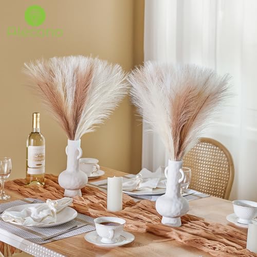 Alecono 𝟯𝟬𝙋𝙘𝙨 Pampas Grass, 17" Artificial Pampas Grass Stems for Boho Home Wedding and Party Decoration(Lvory, Beige, Sand) - color: Lvory, Beige, Sand, size: 30pcs