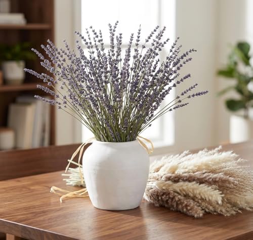 Dried Lavender 4 Bunches 100% Fresh Natural Purple Bouquet Flowers for Bathroom Photo Props Crafts (200g/7oz), 15-17" for Shower Weeding Vase Decor, Aromatherapy Home Fragrance(400-440 Stems Total) - size: 4 Bunches Lavender