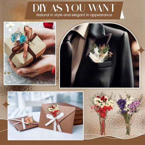 Layhit 12 Pcs Boho Dried Flower Bouquet Mini Wedding Handmade Dry Flowers Decor for Vase Crafts DIY Photo Boutonniere for Men Floral Plant for Bridesmaid Gift Birthday Decor(Colorful) - style: Colorful