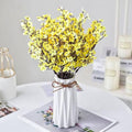 1pcs Artificial Flowers Single Branch Fake Flowers for Vases,45cm,Yellow - color: Yellow