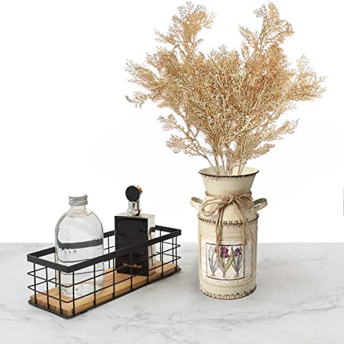 Christmas Decor Artificial Plants, PASYOU Gold Fake Antlers Plastic Grass Shrubs Leaves Indoor Outdoor Home Garden Party Hotel Verandah Wedding Event Faux DIY Decoration - 30 Inch Golden 2 Bunches - color: (Tall) Gold Antlers Grass - 2 Pack