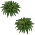 38In Artificial Boston Ferns Bush, Set of 2 Large Faux Ferns Plants, 47 Branches Fake Ferns for Home Living Room Decor, Indoor and Outdoor - size: 2 PCS-38"