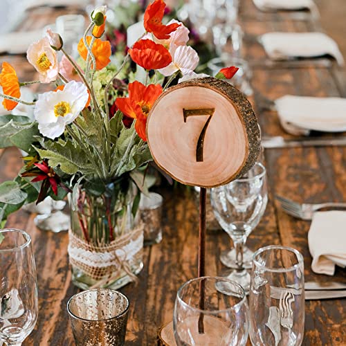 Artificial Flowers 5Pcs Poppies Flowers Artificial Silk Flowers for Home Office Wedding Outdoor Decor (Mixed Colors) - color: Mixed Colors