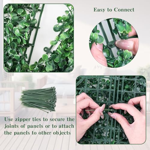 CEWOR 10"x10" Artificial Grass Wall Panels, 16pcs Boxwood Hedge Wall Panels, UV Resistant & Anti-Fade Greenery Privacy Panels for Indoor/Outdoor Green Wall Decor, Ivy Fence Covering, Backdrops & More - size: 10"X10" 16P