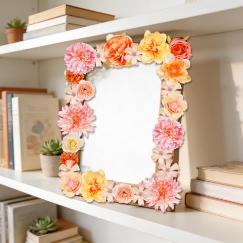 Faux Flower Small Artificial Flower Wedding Party DIY Accessories (27, Orange) - color: Orange