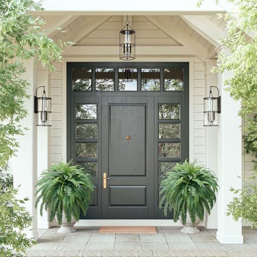 48" Fake Ferns, Ferns Artificial Plants Large, Artificial Boston Fern, Faux Fern for Outdoors Planter Realistic UV Resistant Fake Bush Plants Greenery with 88 Fronds, 1 Pcs