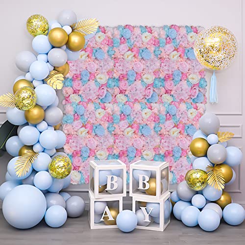 6 Pcs Flower Wall Panel Floral Backdrop,24 * 16in Artificial Flower Wall Panels Orchid Pink Flower Wall Decor Silk Fabric for Wedding Party Room Home Decor& Wall Decoration - color: Orchid Pink
