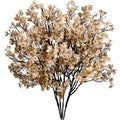 Mandy's 6 Bundles Artificial Light Brown Baby’s Breath Flowers | 18.5 Inch Silk Gypsophila European Style Modern Home Decor Centerpiece Neutral Wedding Flower Arrangements - color: Light Brown