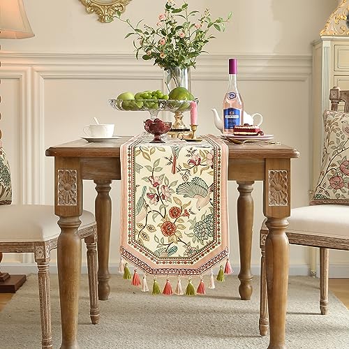 Velvet French Table Runner Farmhouse for Home Kitchen Dining Decor Parties Family Dinners Wedding 12"*118" - color: Cullom Velvet, size: 12"*118"
