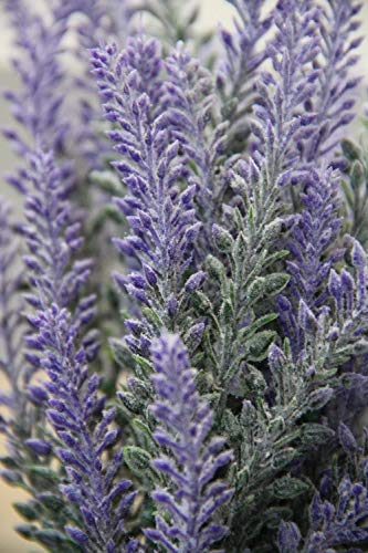 Artificial Mini Potted Flowers Plant Lavender for Home Decor Party Wedding Garden Office Patio Decoration(Linen Pot)