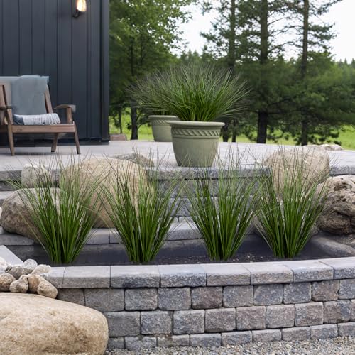 48PCS 17.3" Fake Plants Artificial Wheat Grass Greenery Plastic Plants Fake Grass Artificial Plants for Outdoor Decor Artificial Plant with Greenery Stems for Indoor Home Decoration - size: Short-48PCS