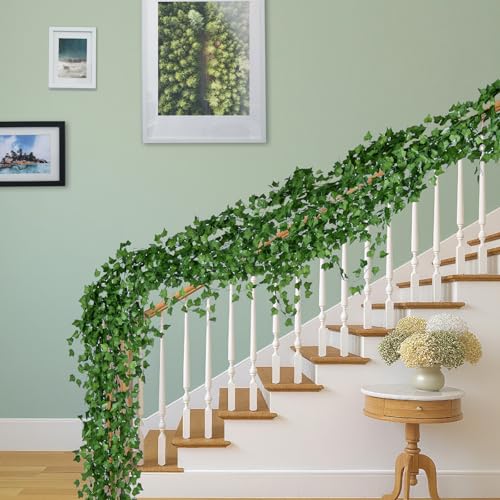 100 Pack 750 Feet Fake Vines for Room Decor Artificial lvy Greenery Garland Vine Leaves, Leaf Plants Flowers Foliage for Bedroom,Garden Wall. Decor Indoor Outdoor - size: 750FT 100PCS Vines