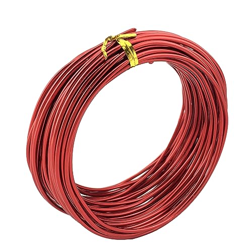 11 Yard Aluminum Wire Bendable Metal Wire Jewelry Craft Wire Beading Floral Making Jewelry Making Doll Making (9 Gauge, Red) - color: Red, size: 9 Gauge