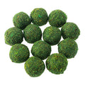 Biubee 12Pack Decorative Faux Dried Moss Balls- 2.2" Artificial Green Plant Mossy Globes Handmade Sphere Moss Gift for Home Dough Bowl Vase Chinoiserie Decors Party Wedding Display - size: S(12pcs)
