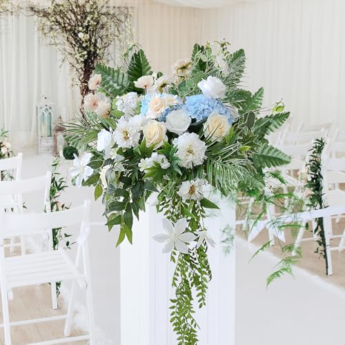 Artificial Silk Leaf Fern, Fake Greenery Fern Picks Leaves Stems for Flowers DIY Arrangement Home Wedding Garden Cemetery Decoration (160Pcs, Deep Green)