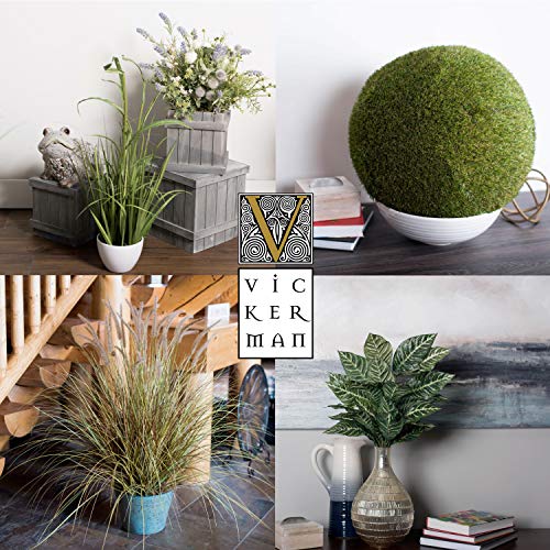 Vickerman Everyday 48" Artificial Mixed Brown Grass with Black Plastic Pot - Faux Grass Plant Decor - Home Or Office Indoor Greenery Accent - size: 48 in