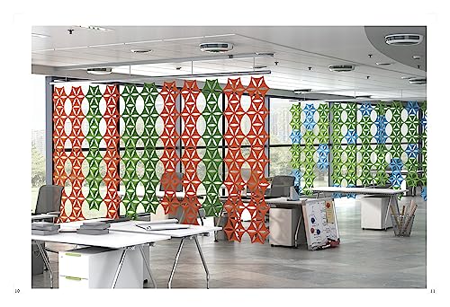 Felt Fiber Surface High Density Polyester Fiber Board 3D Flower Venus 14"x12" Hanging Room Divider Panel Cut Room Partition Home Decoratio(12 Pcs)(Black) - color: Black
